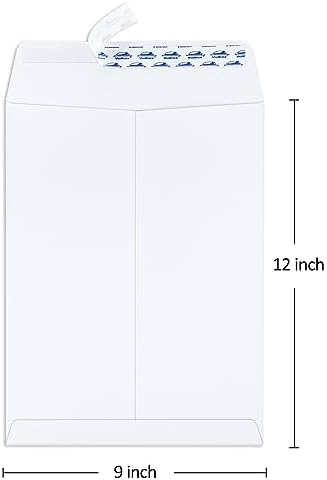ValBox 9x12 Self Seal Catalog Envelopes 250 Packs White Envelopes with Peel and Seal Flap for Mailing, Organizing and Storage - Image 2