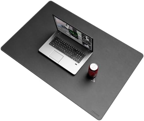 CENNBIE 35.5" x 23.6" Leather Desk Mat,Computer Mouse Pad (Black) by CENNBIE
