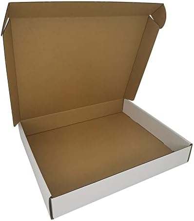 100 Pack 13x11x2'' Small Shipping Boxes, Corrugated Cardboard Mailers for Business, White (CM13112-100) by CH-BOX