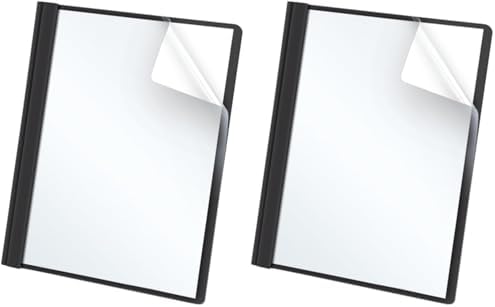 Oxford Clear Front Report Covers, Black, Letter Size, 25 per Box (55806EE) (Pack of 2) by Oxford