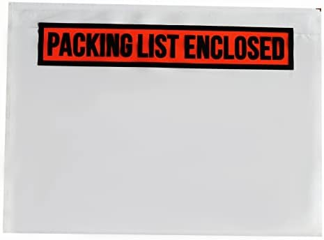 1000 PCS 7.5"x 5.5" Clear Self-Adhesive Packing List Envelopes - Plastic Shipping/Mailing Pouch Enclosed Bags for Packing Slips Invoice by INSAFEPACK