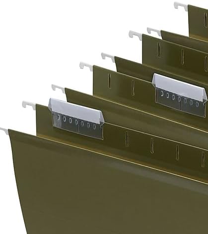 Staples Reinforced Box‑Bottom Hanging File Folders, Letter Size, 2" Expansion, 5‑Tab, Standard Green – 50/Carton - Image 5