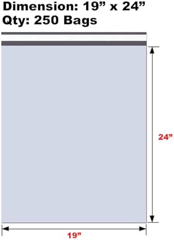 iMBAPrice 250 - 19x24 Premium Matte Finish White Poly Mailers Envelopes Bags (iMBA-7PM-250) - Image 3