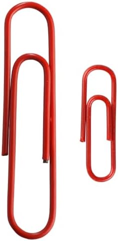 JAM PAPER Combo Pack Colorful Paper Clips - Standard & Jumbo - Red Paperclips - 1 Pack of 100 & 1 Pack of 75 - Image 2