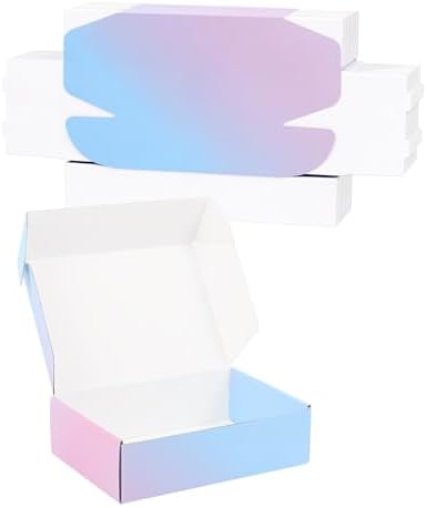 7"x5"x2" Shipping Boxes 50 Pack, Small Corrugated Packaging Mailer Boxes, Gradients Shipping Packaging Boxes for Small Business by DERZIFUN