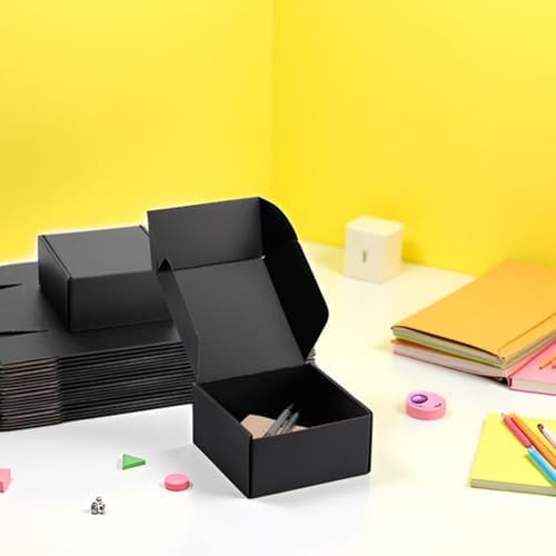 6x6x3 inch Black Shipping Boxes for Small Business- Set of 25 - Image 6