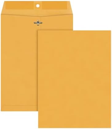 Quality Park 9 x 12 Clasp Envelopes with Deeply Gummed Flaps, Great for Filing, Storing or Mailing Documents, 28 lb Brown Kraft, 250 per Box (37590) by Quality+Park
