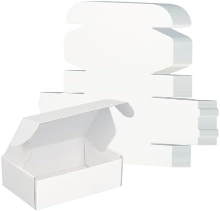 FORBFAN 6x4x2 Shipping Boxes, 45 Pack White Mailer Boxes for Small Business, Small Corrugated Cardboard Boxes for Mailing & Shipping by FORBFAN-US