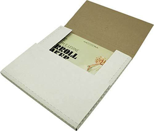 (25) White Vinyl Record LP Shipping Mailer Boxes - Holds 1 to 3 12" Records - Adjustable Height - STRONG 32 ECT Cardboard #12BC01VDWH - Image 4