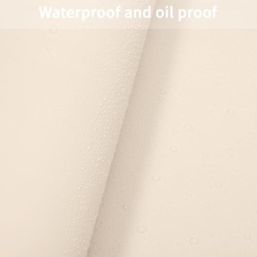 Leather Desk Mat,1.8mm Thick,15.75x63 Inch Desk Cover,Desk Protector Mat,Dresser Cover Top,Faux Leather Table Cover,Side Table Cover,Office Desk Cover(Beige+Light Gray,15.75x63) - Image 5