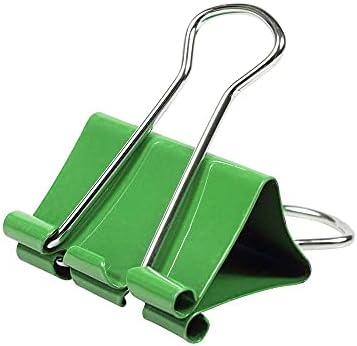 JAM PAPER Colorful Binder Clips - Medium - 1 1/4 Inch (32 mm) - Green Binderclips - 15/Pack - Image 3