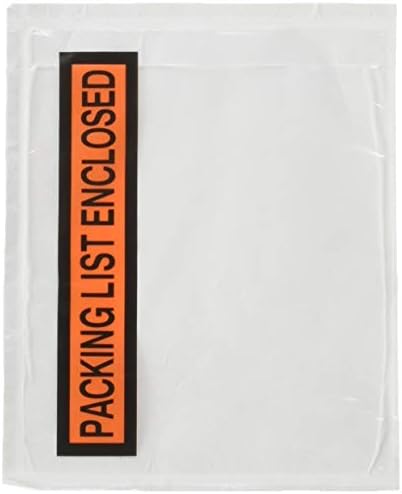 1000 Pieces 4.5x5.5 Clear with Packing List Enclosed Printing Pouch Envelope Bag for Invoice Packing Slip by AVGPACKAGINGSUPPLIESMORE