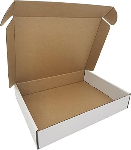 ROTCH 50 Pack 11.125x8.625x2'' Small Shipping Boxes, White Corrugated Cardboard Mailers for Small Business (M1182-E-W) by ROTCH