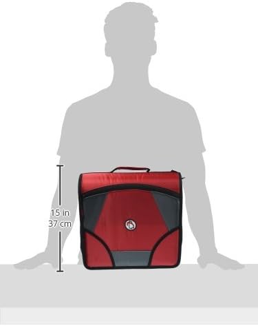 Case-it School Zipper Binder | 4-Inch D-Rings | 800-Sheet | D-186 Red - Image 3