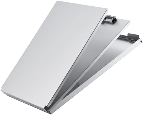 ZCZN Recycled Aluminum Storage Clipboard, Clipboard Box, Form Holder, Suitable for School, Office, Jobsite or Medical Staff, Silver by ZCZN