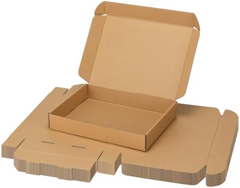 PHAREGE 20 Pack 12x9x2 inch Cardboard Shipping Boxes, Brown Mailing Box by PHAREGE