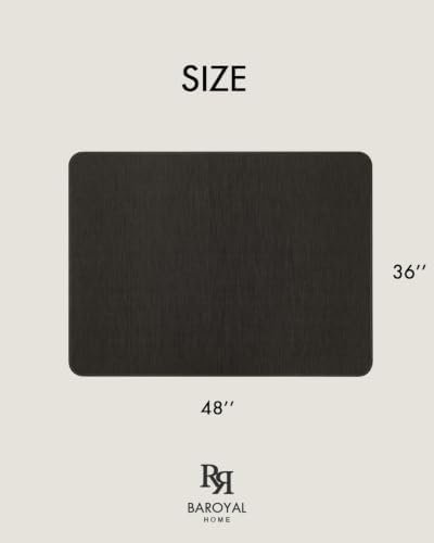 Baroyal Office Chair Mat for Hardwood Floor Under Desk Computer Rolling Chair Mat for Wood/Tile Floor Non-Slip Heavy Duty Desk Rug PVC Plastic Hard Floor Protector 36" x 48" (Espresso) - Image 6