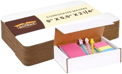 The Boxery Corrugated Mailers White Tuck Shipping Boxes (9 x 5 1/2 x 2 1/4) - Image 4
