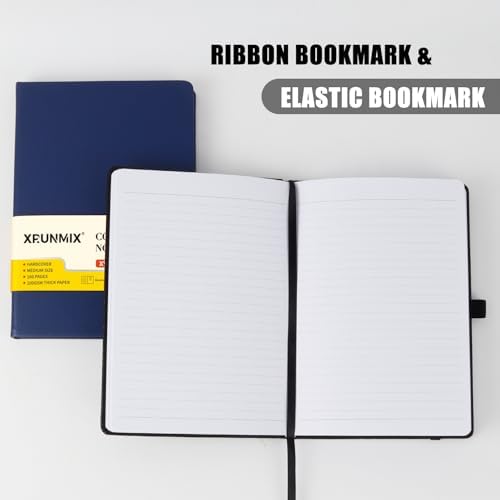 XRUNMIX 8 Packs Lined Notebook for Work, Journals for Writing, A5 Size (5.5" x 8.3"), 100gsm Thick Paper, Lined 160 Pages, Hardcover Classic Notebook for Journaling & Note-Taking- 8 Assorted Color - Image 4