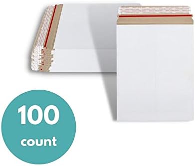 PSBM 100 PCS 11 x 13.5 Inch White Rigid Photo Mailers, Cardboard Shipping Envelopes, Mailers for Shipping Photos, CDs, Documents, Catalogue, Or any Flat Object - Image 2