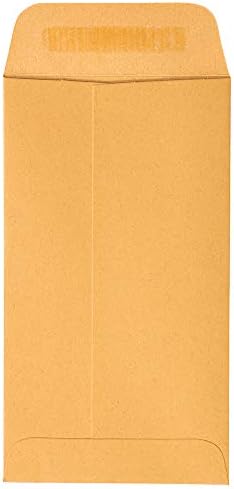 JAM PAPER #6 Coin Business Envelopes with Peel and Seal Closure - 3 3/8 x 6 - Brown Kraft Manila - Bulk 250/Box - Image 4