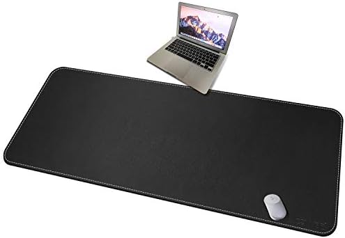 CENNBIE 59" x 27.5" Leather Desk Mat, Large Desk Pad XXL(Black) by CENNBIE