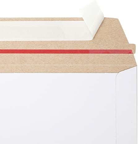 Juvale Mailing Envelopes - 9.5 x 12.5 in, White, 25-Pack - Rigid Flat Mailers with Peel & Seal Closure - Photo & Document Mailers - Cardboard Envelopes for Comic Book Shippers - Image 6