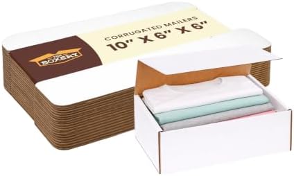 The Boxery Corrugated Mailers White Tuck Shipping Boxes (10x6x6) - Image 4