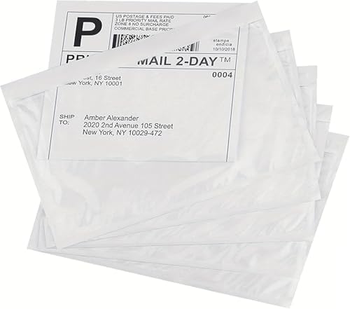 500 Pack 7.5x5.5" Packing List Mailing Envelopes Shipping Envelopes Packing List Clear Adhesive Shipping Label Sleeves Shipping Supplies for Small Businesses, Shipping Label Envelopes - Image 4