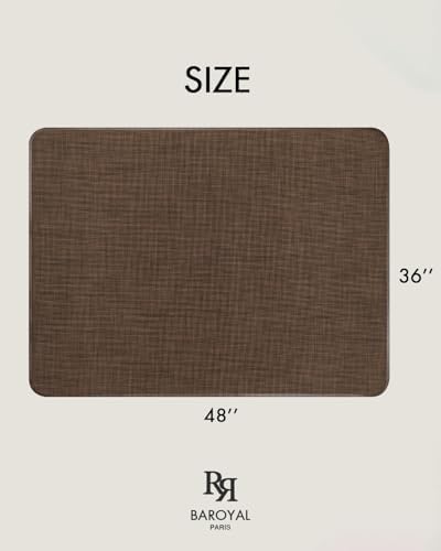 BARoyal Office Chair Mat for Hardwood Floor Under Desk Computer Rolling Chair Mat for Wood/Tile Floor Non-Slip Heavy Duty Desk Rug PVC Plastic Hard Floor Protector 36" x 48"(Coffee) - Image 6