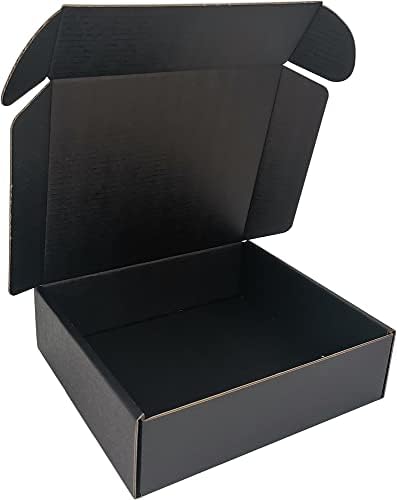 7x6x2'' Small Shipping Boxes 25 Pack, Black Corrugated Cardboard Mailers for Small Business (CM762B25) by CH-BOX