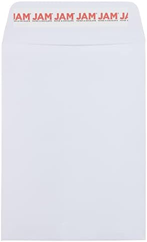 JAM PAPER 5 1/2 x 7 1/2 Open End Catalog Commercial Envelopes with Peel and Seal Closure - White - Bulk 250/Box by JAMPaper