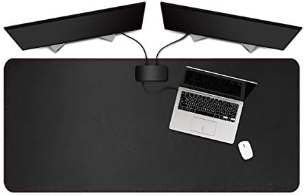 ZORESYN Large Leather Desk Pad 47.2"x23.6", Black by ZORESYN