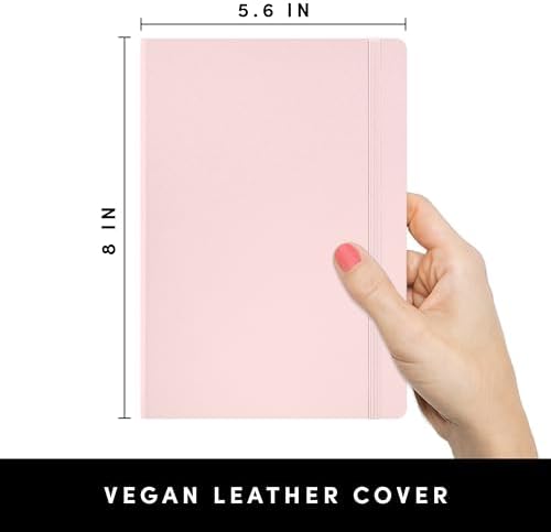 PAPERAGE Blank Journal Notebook, (Blush), 160 Pages, Medium 5.6 in x 8 in - 100 GSM Thick Paper – Hardcover Journaling Notebook for Work, School, Note Taking or Sketching - Image 2