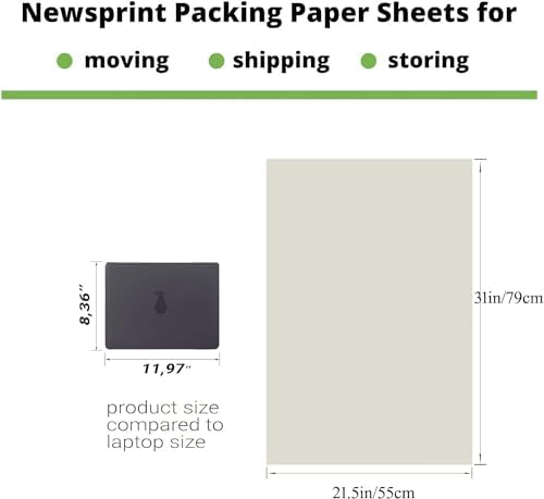 Large Packing Paper Sheets for Moving 31" x 21.5" Packaging Newsprint Paper 200 Pack Packing Paper for Wrapping Fragiles,Box Fillers for Moving Supplies - Image 2