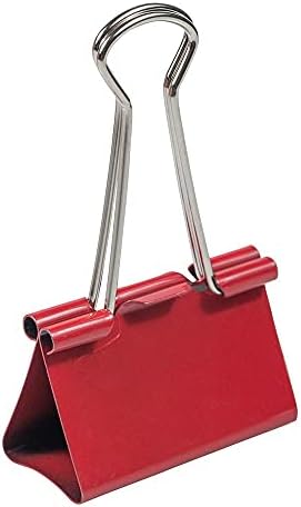 JAM PAPER Colorful Binder Clips - Large - 1 1/2 Inch (41 mm) - Red Binderclips - 12/Pack - Image 5