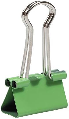 JAM PAPER Colorful Binder Clips - Small - 3/4 Inch (19 mm) - Green Binderclips - 25/Pack - Image 6