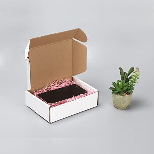 HORLIMER 7x5x2 inches Shipping Boxes Set of 25, White Corrugated Cardboard Box Literature Mailer - Image 6