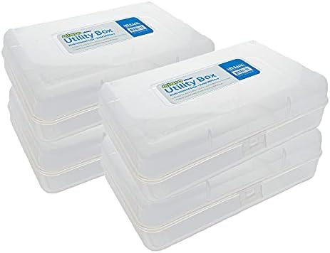 BAZIC PRODUCTS Clear Multipurpose Pencil Box, Stackable, 24-Case by BAZICProducts