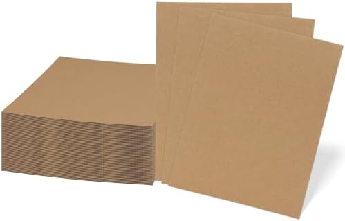 RLAVBL 50 Pack 9x12 Corrugated Cardboard Sheets, Flat Cardboard Inserts for Shipping, Mailing, Packing, DIY Crafts by RLAVBL