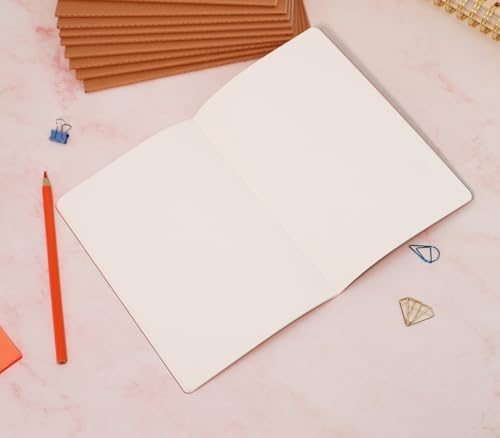 24 Pack A5 Blank Notebook Bulk Kraft Cover Blank Sketch Book Pad Travel Journals Composition Diary Subject Notebooks Planner 60 Pages, 8.3”x 5.5” - Image 6