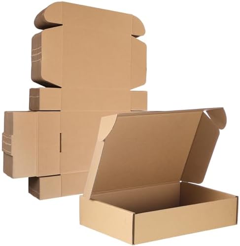 Qilery 200 Pcs 9 x 6 x 2" Shipping Boxes Corrugated Cardboard Box by Qilery