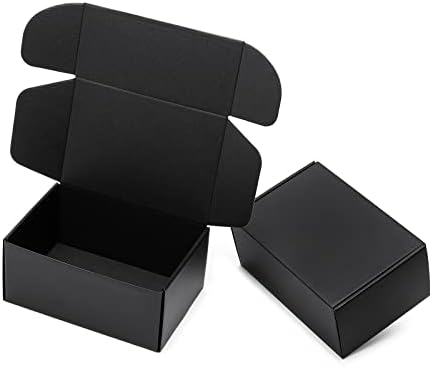 Mcfleet 9x6x4 Black Shipping Boxes 24 Pack Corrugated Cardboard Box Mailer by Mcfleet