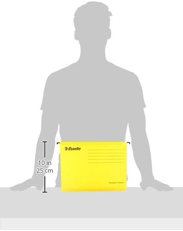 Esselte 90314 Classic Suspension Files for A4 Format - Yellow, Pack of 25 - Image 3