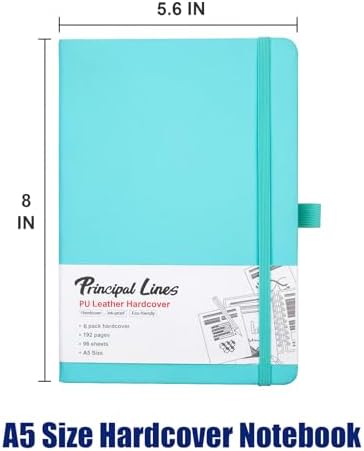 12 Pack Lined Journal Notebook - A5 Hardcover Notebooks 192 Pages, 100 GSM Thick Paper Journal, 8.3 x 5.7 inches, Journals for Writing, School Supplies, Office Supplies - Image 2
