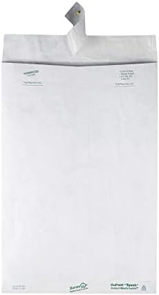 Quality Park QUAR1660 Survivor 10 x 15 Tyvek Catalog Mailer with Self Sealing Closure, 14 lb Puncture, Tear and Moisture Resistant DuPont Tyvek Envelopes, 100 per Box (R1660),White - Image 5