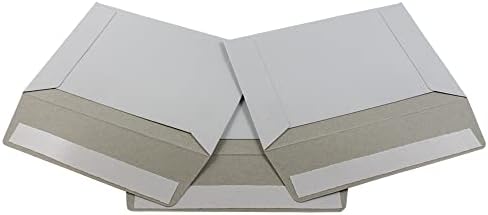 500 EcoSwift 6.5 x 4.5 Rigid Photo Mailers Stay Flats White Cardboard Self Seal Envelopes - Image 2