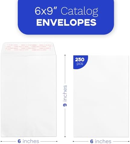 Goefun White 6x9 Catalog Envelopes, 250 PCS (Pack of 2) - Image 3