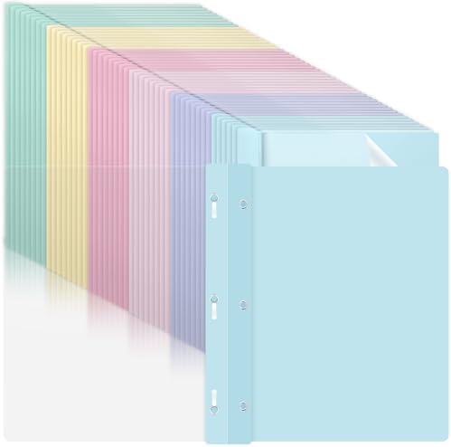 48 PCS Pastel Plastic Report Covers with 3 Prongs Clear Front Presentation Folders 3 Prong Folders for Resume Portfolio Document Report Letter Proposal School Classroom Office Supplies (Pastel) by gisgfim