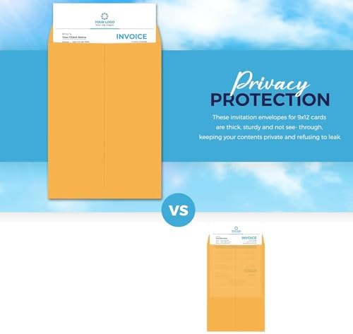 ACSTEP Manila Envelopes Self Seal 9 x12 100pack, Yelllow Manilla envelopes 9x12 for Mailing, Catalog - Image 3
